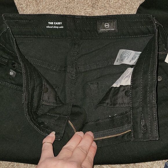 AG Adriano Goldschmied Black The Casey Relaxed Ankle Skinny Jeans $188 Size 23 - Picture 4 of 6
